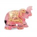 Elephant Hathi Statue in Rose Quartz Crystal - 80 Gms