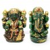 Lakshmi Ganesha Murti in Green Aventurine Gemstone