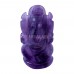 Shiv Putra Ganpati Idol in Amethyst Gemstone