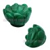 Green Aventurine Lakshmi Charan Paduka on Lotus Flower - 50 to 95 Gms