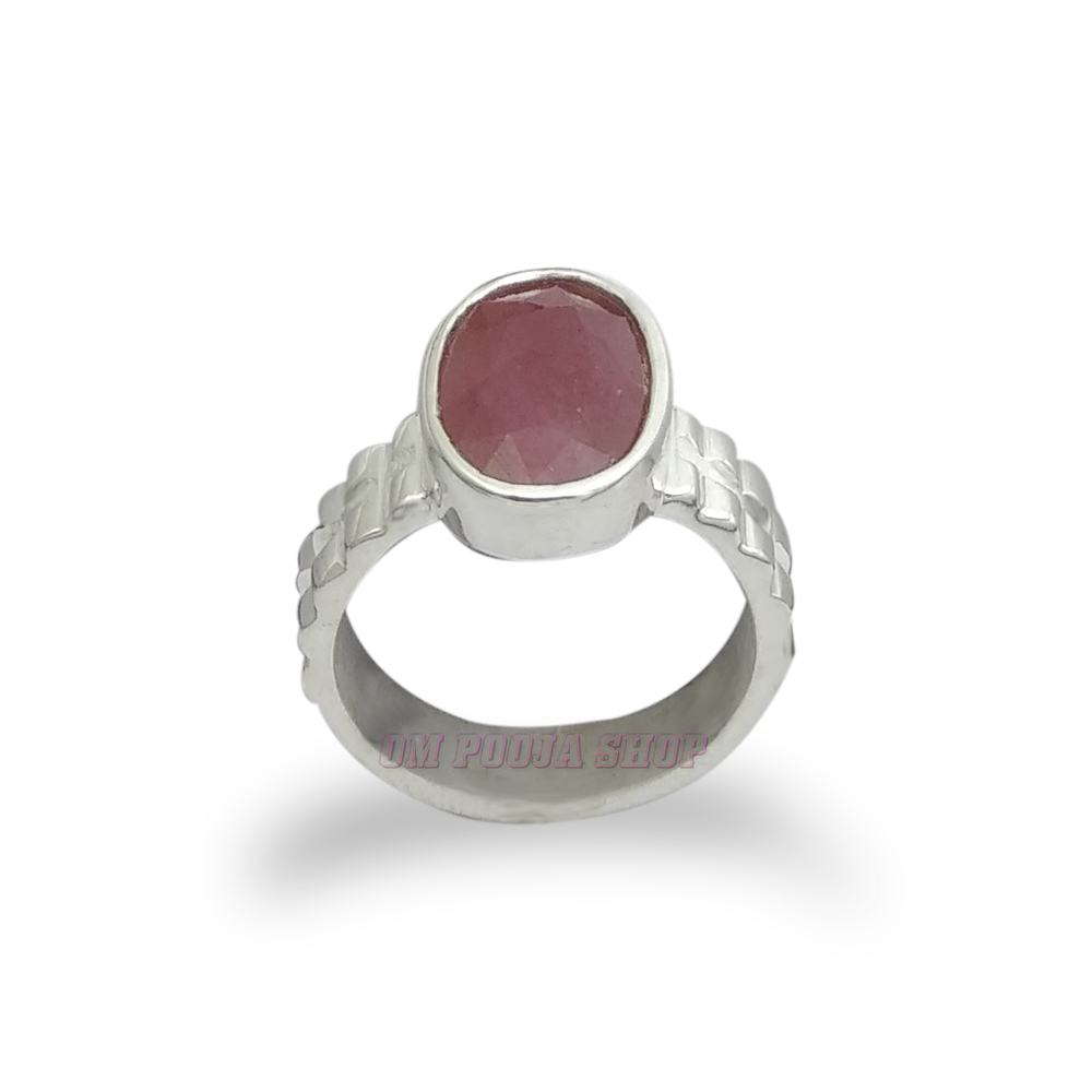 Buy CEYLONMINE Natural Ruby Stone Ring Lab Certified Adjustable Ring Ruby  Silver Plated Ring Online at Best Prices in India - JioMart.