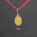 Citrine Oval Stone Pendant in German Silver