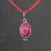 Red Rhodochrosite Stone Pendant in German Silver