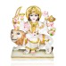 Goddess Durga Murti in White Marble - Size: 6 x 5 x 2 inch - 1 kg