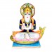 Jhulelal Statue in White Marble - Size: 9 x 8 x 4 inches - 5 Kgs