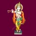 Shri Krishna Playing Flute Big Standing Pose Statue in White Marble - Size: 22 x 11 x 6 inches - 30 Kgs