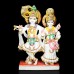 Exclusive Radha Krishna Standing Big Murti in White Marble - Size: 18 x 12 x 4 inches - 20 Kgs