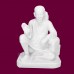 Sai Baba Blessing Pose Idol in White Marble - Size: 10 x 8 x 5 inch - 10 Kgs