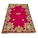 Golden Embroidered Magenta Colour Puja Aasan - Size: 9x13 inches