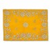 Yellow Colour Velvet Puja Aasan With Golden Embroidered - Size: 9x13 inches