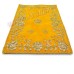 Yellow Colour Velvet Puja Aasan With Golden Embroidered - Size: 9x13 inches