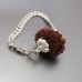 14 Mukhi (Face) Nepali Rudraksha in Silver Bracelet