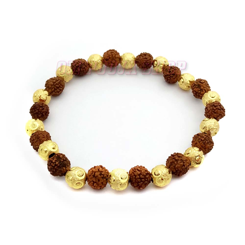 Rudraksh Gold Cap Bracelet for Men I Women I Unisex Pack of 1 | eBay