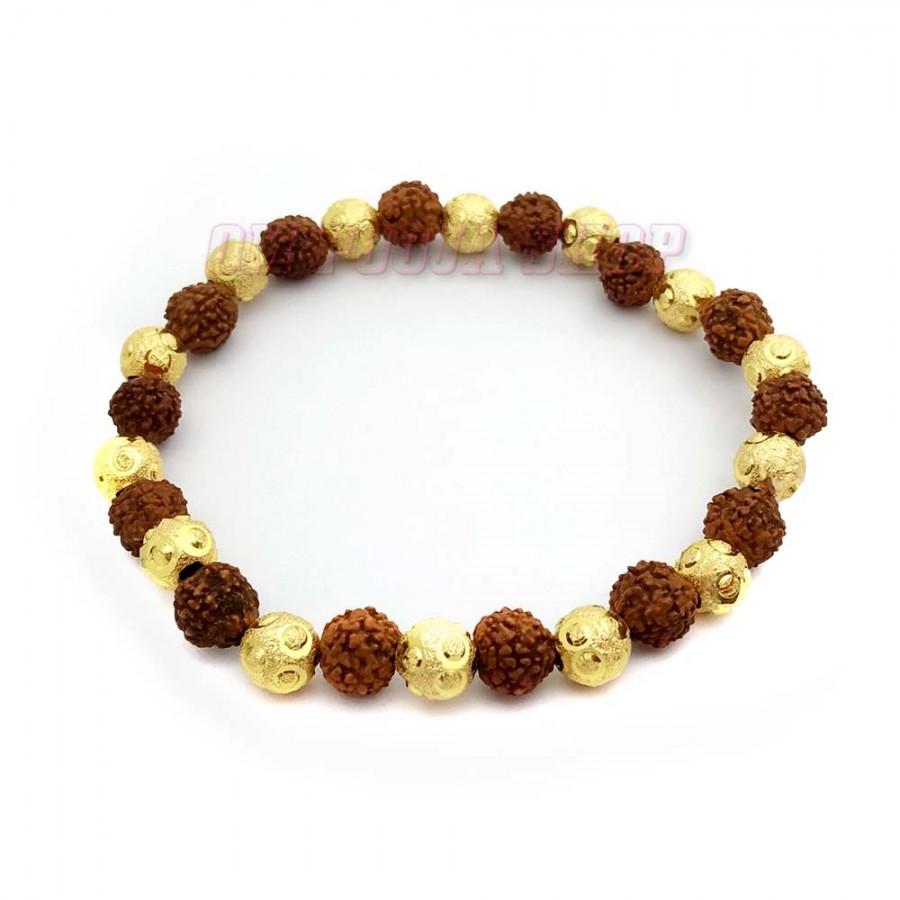 Shankar Graceful Rudraksha Golden Bracelet