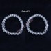 Smooth Round Sphatik Bracelet Crystal Stone Bracelet- 8 mm set of 2