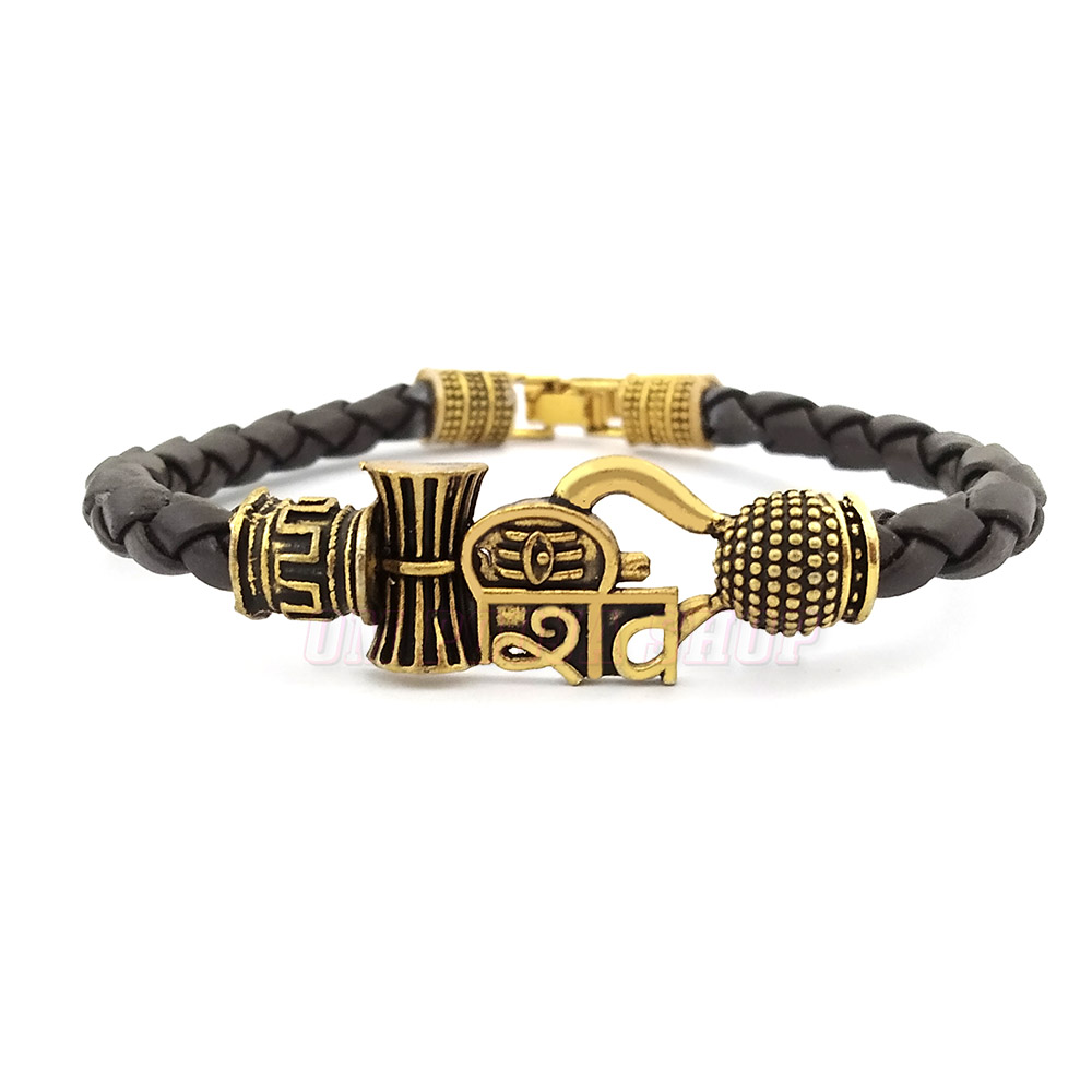 Blessing Of Shiva Gold Brass Bracelet