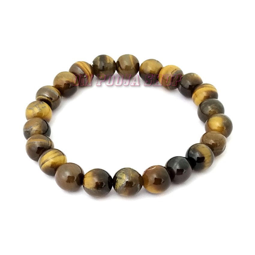 Tiger Eye Gemstone Bracelet for Solar Chakra