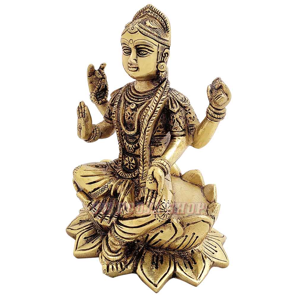 Bala Tripura Sundari Idol on Lotus Flower in Brass online