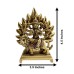 Goddess Maa Sherawali Durga Murti in Brass (Size_3.5x4.5 inches)