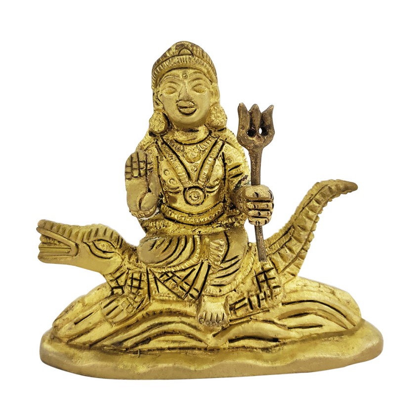 Khodiyar Mata Brass Idol - Size: 3 x 3.5 x 1.3 Inches