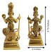 Kolhapur Lakshmi Devi Idol in Brass Size- 1.9 x 2 x 4.75 inches