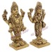 Lakshmi Vishnu Brass Idol - Size: 3 x 1.75 x 1 inches