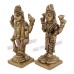 Lakshmi Vishnu Brass Idol - Size: 3 x 1.75 x 1 inches