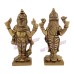 Lakshmi Vishnu Brass Idol - Size: 3 x 1.75 x 1 inches