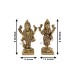 Lakshmi Vishnu Brass Idol - Size: 3 x 1.75 x 1 inches