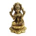 Goddess MahaLaxmi Statue in Brass - Size: 3.75 x 2.25 x 2.25 inch