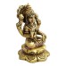 Goddess MahaLaxmi Statue in Brass - Size: 3.75 x 2.25 x 2.25 inch