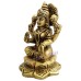 Goddess MahaLaxmi Statue in Brass - Size: 3.75 x 2.25 x 2.25 inch