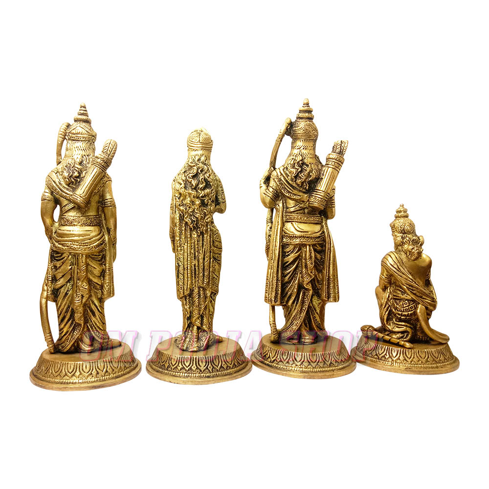 Ram Darbar Brass Idol - 9 inch @ Puja Store