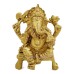 Ganesha Seat on Sinhasan in Brass