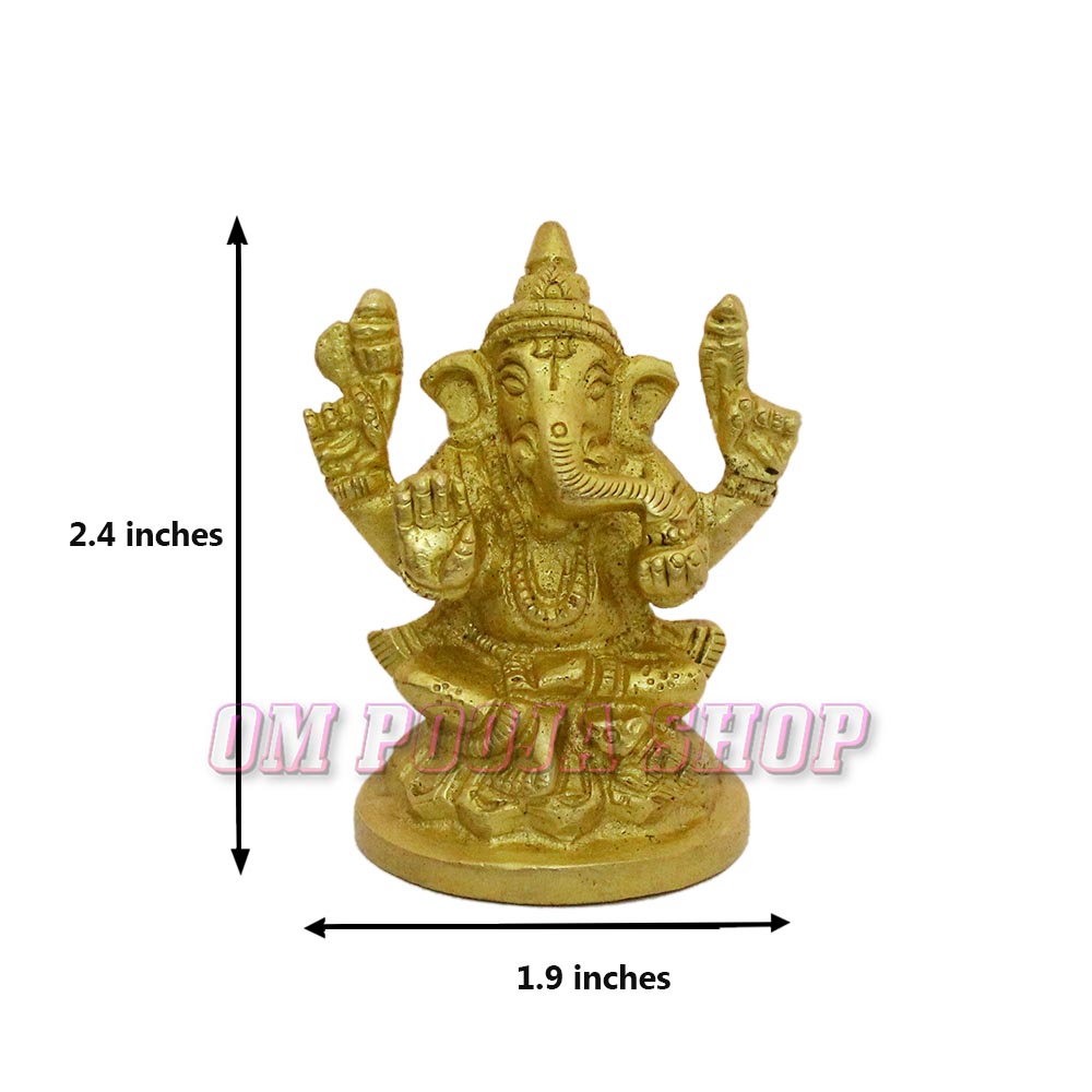 Ganesh Murti in Brass | Buy online from OM POOJA SHOP