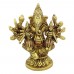 Ganesh With Riddhi Siddhi Brass Murti