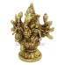 Ganesh With Riddhi Siddhi Brass Murti