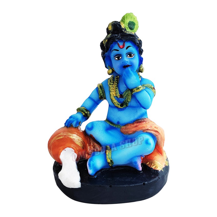 Bal Krishna Gopal Idol for Car Dashboard, Office, Gift & Home Decoration - Size 4 x 2.75 x 2 inches