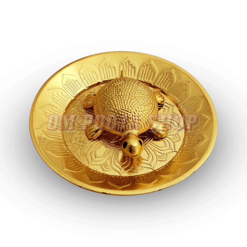 Vastu Feng Shui Icchapurti Tortoise with Plate for Career Opportunities and Good Luck