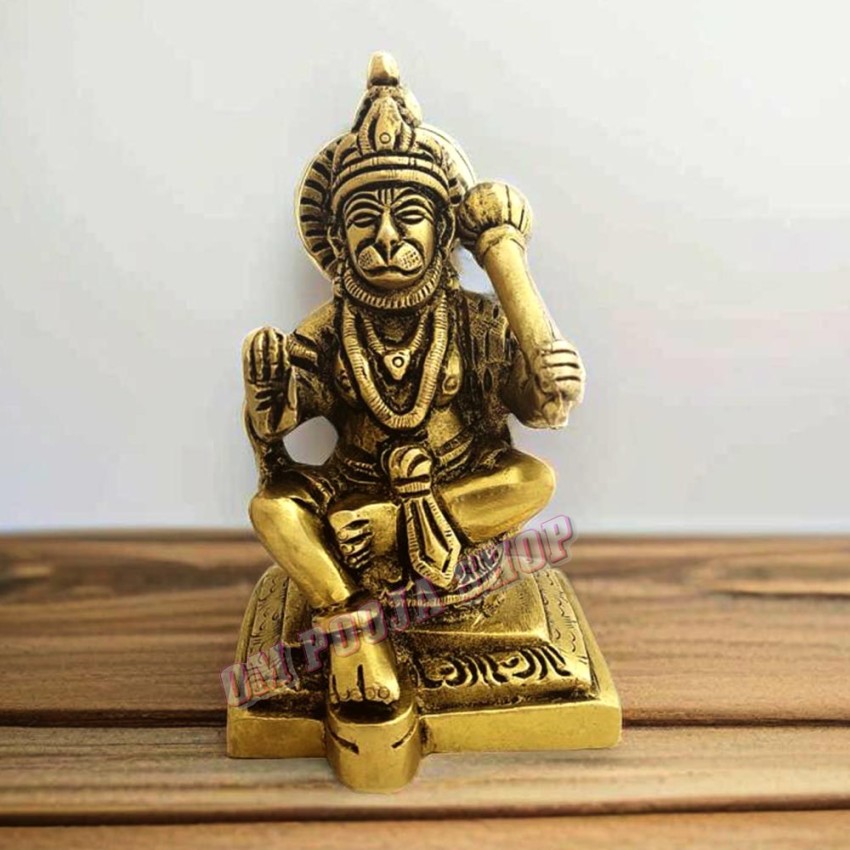 Hanuman Statue in Brass- 4.6 Inch