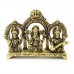 Laxmi Ganesh Saraswati Desktop Brass Idol