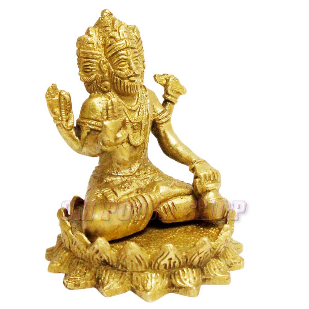 Lord Brahma Idol In Brass For Sale Buy God Sculpture Online From India