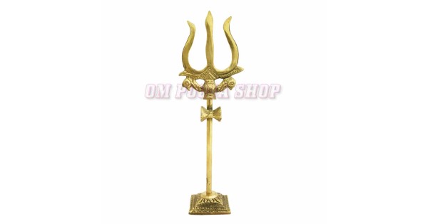 Shivas Trishul In Gold And Wooden Damru Drum Musical Instrument On Black  Background 3d Illustration Render Stock Photo - Download Image Now - iStock