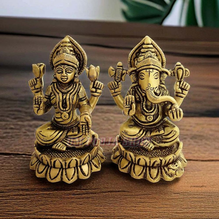 Shubh Labh Laxmi Ganpati Brass Murti