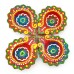 Glow Decorative Clay Diya Set Of 4