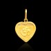 Aum Pendant Heart Shape in 18KT Pure Gold - 1.09 grams