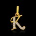 Charm Letter K Pendant in 18Kt Pure Gold - 1.150 grams