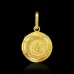 Ganpati Round Chakra Pendant in 22Kt Pure Gold - 0.86 grams