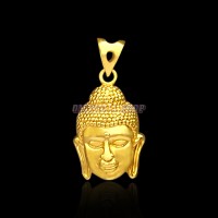 Buddha Face Pendant in 925 Sterling Silver