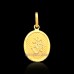 Oval Shaped Om Pendant in 18Kt Pure Gold - 0.96 grams